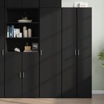 vidaXL Buffet haut noir 45x42 5x185 cm bois d'ingénierie