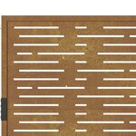 vidaXL Portail de jardin 105x105 cm acier corten conception de carré