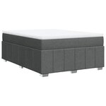 vidaXL Sommier à lattes de lit avec matelas Gris foncé 160x200cm Tissu