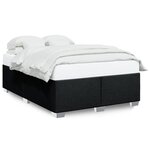vidaXL Cadre de lit sans matelas noir 140x190 cm tissu