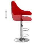 vidaXL Tabouret de bar Rouge bordeaux Velours