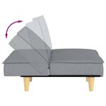 vidaXL Canapé-lit à gris clair tissu