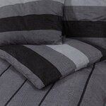 vidaXL Ensemble de housse de couette gris foncé 240x220 cm Coton