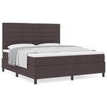 vidaXL Lit Box Spring avec Matelas Gris Foncé Super King Tissu