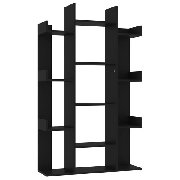 vidaXL Bibliothèque Noir 86x25 5x140 cm Bois d’ingénierie