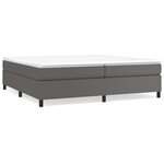 vidaXL Cadre de lit Gris 200x200 cm Similicuir