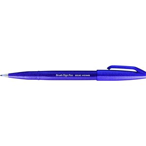 Stylo feutre Brush Sign Pen violet x 10 PENTEL ARTS