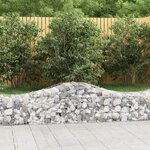 vidaXL Paniers à gabions arqués 7 Pièces 200x50x40/60 cm fer galvanisé