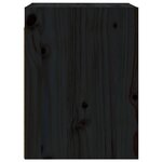 vidaXL Armoires murales 2 Pièces Noir 30x30x40 cm Bois de pin massif