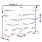 vidaXL Armoire à vitrine gris béton 80x8 5x58 cm bois d'ingénierie