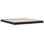 vidaXL Cadre de lit noir 200x200 cm bois d'ingénierie et métal