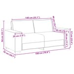 Canapé Loveseat vidaXL Cappuccino 140 cm en simili cuir