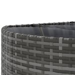 vidaXL Salon de jardin avec coussins 7 Pièces gris résine tressée