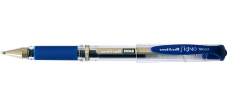 Roller encre gel Signo Broad UM153C Grip Pte Large 1mm Bleu UNI-BALL