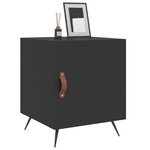 vidaXL Tables de chevet 2 Pièces noir 40x40x50 cm bois d’ingénierie