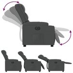 vidaXL Fauteuil inclinable électrique Gris foncé Tissu