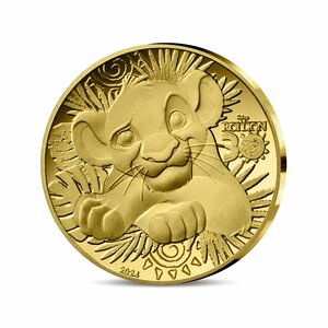 Disney Le Roi Lion - 30ème anniversaire - Monnaie de 5€ Or 1/2g