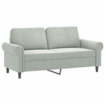 vidaXL Ensemble de canapés 2 Pièces avec coussins gris clair velours