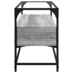 vidaXL Meuble TV avec dessus en verre sonoma gris bois d'ingénierie
