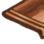 vidaXL Tapis d'escalier autocollants 15 Pièces 65x21x4 cm Marron