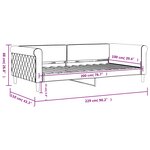 vidaXL Lit de repos bleu 100x200 cm velours