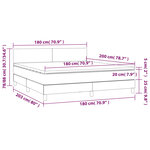 vidaXL Sommier à lattes de lit avec matelas Gris 180x200 cm Similicuir
