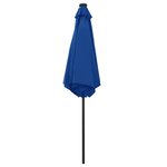 vidaXL Parasol avec LED et mât en aluminium 270 cm Bleu azuré