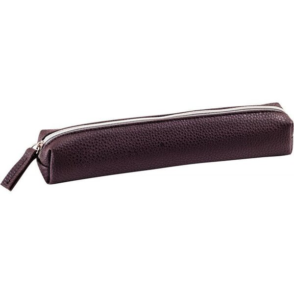 Mini trousse en similicuir marron