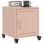 vidaXL Tables de chevet 2 Pièces rose 36x39x43 5 cm acier