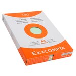 Étui De 100 Fiches - Bristol Quadrillé 5x5 Non Perforé 148x210mm - Couleurs Assorties - X 10 - Exacompta
