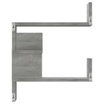 vidaXL Étagères d'angle murales 2 Pièces Sonoma gris 40x40x50 cm Bois