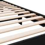 vidaXL Cadre de lit noir 100x200 cm bois d'ingénierie et métal