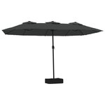 vidaXL Parasol à double tête anthracite 449x245 cm