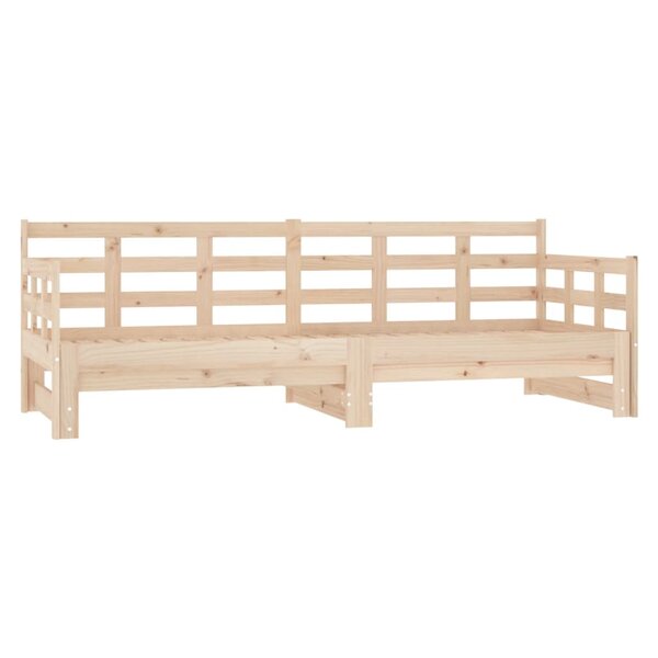 vidaXL Lit coulissant bois massif de pin 2x(90x200) cm