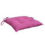 vidaXL Coussins de chaise lot de 4 rose 40x40x7 cm tissu