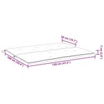 vidaXL Coussin de banc de jardin noir 120x(50+50)x7 cm tissu oxford