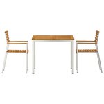 Ensemble de salle à manger de jardin 3 pièces en bois massif d'acacia vidaXL