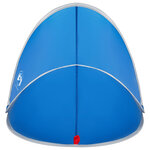 vidaXL Tente de plage bleu azuré escamotable imperméable