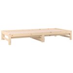 vidaXL Lit coulissant 2x(90x190) cm Bois de pin massif