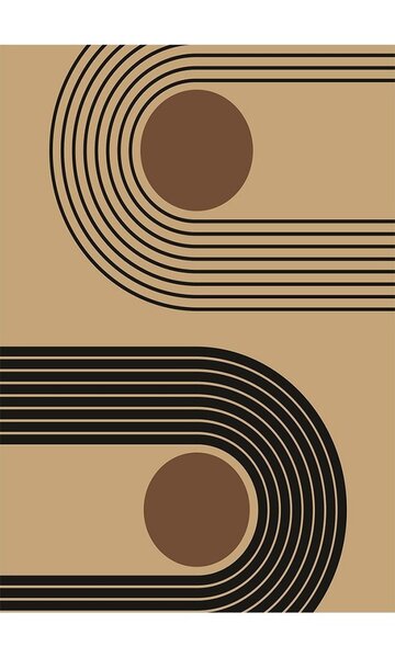 Tapis de salon SEVENTIES 160 x 230 cm - Beige
