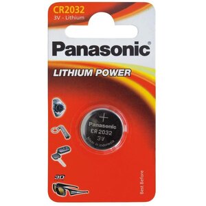 Pile Bouton Lithium CR2032 3V 220mAh x 5 PANASONIC