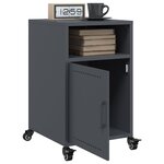 vidaXL Table de chevet anthracite 36x39x59 cm acier