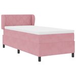 Lit ressort vidaXL avec matelas Rose 90x190 cm en velours