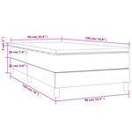 vidaXL Sommier à lattes de lit et matelas Gris foncé 90x190 cm Velours
