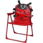 vidaXL Jeu de bistro avec parasol pour enfants 3 Pièces Rouge