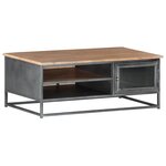 vidaXL Table basse Gris 90x50x35 cm Bois d'acacia massif
