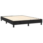 vidaXL Sommier à lattes de lit avec matelas Noir 140x200 cm Velours