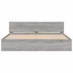 vidaXL Cadre de lit avec tête de lit sonoma gris 200x200 cm