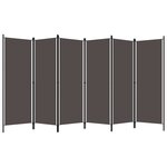 vidaXL Cloison de séparation 6 panneaux Anthracite 300x180 cm