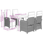 vidaXL Ensemble à manger de jardin avec coussins 5Pièces Beige poly rotin